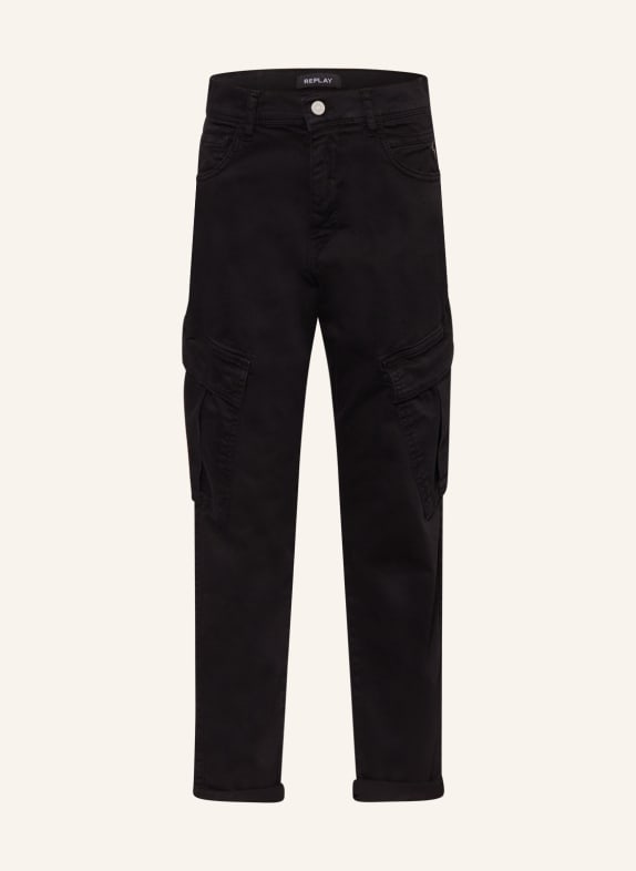 REPLAY Cargohose Tapered Fit SCHWARZ