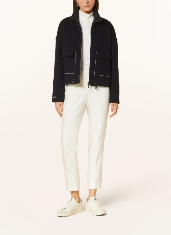PESERICO Blouson mit Glitzergarn DUNKELBLAU
