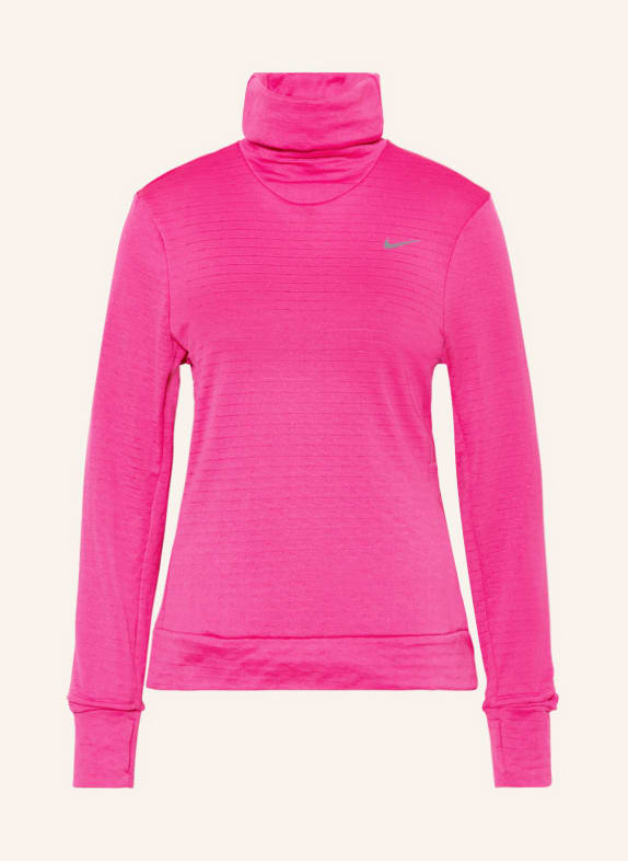 Nike Koszulka do biegania THERMA-FIT SWIFT ELEMENT MOCNORÓŻOWY