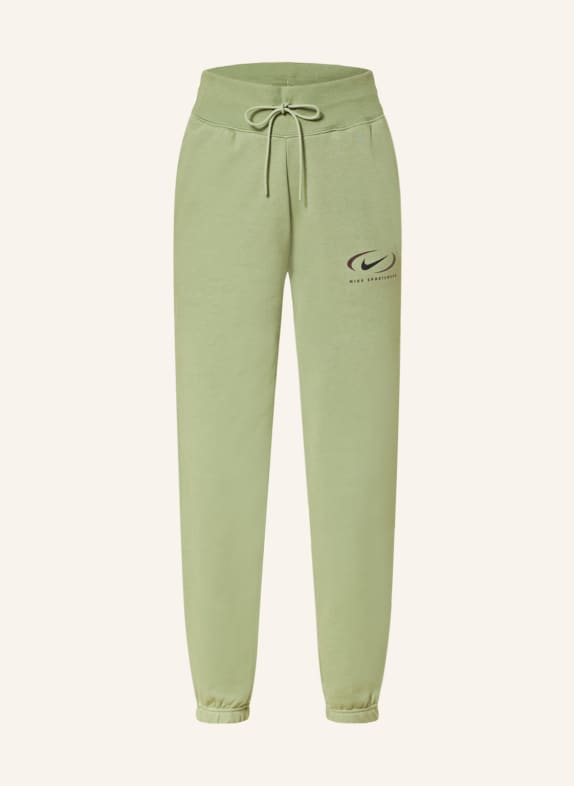 Nike Spodnie dresowe PHOENIX FLEECE JASNOZIELONY