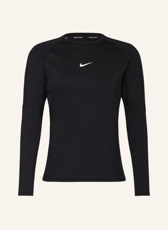 Nike Koszulka z długim rękawem PRO WARM CZARNY/ BIAŁY