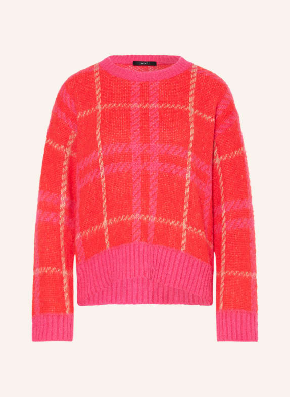 oui Pullover ROT/ PINK/ BEIGE