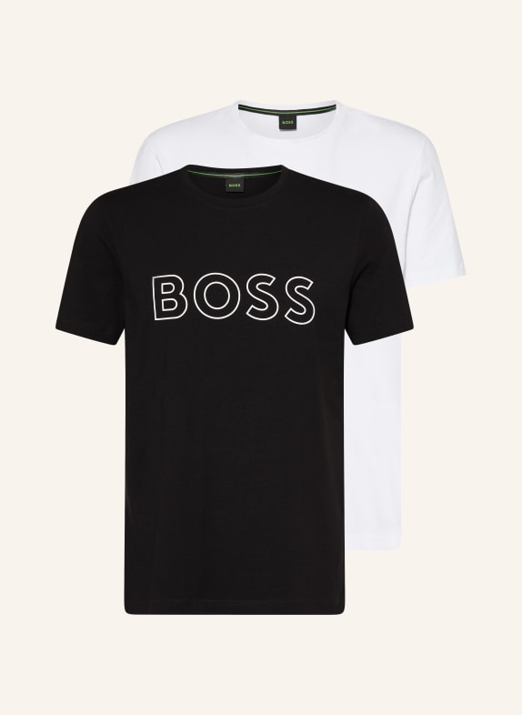 BOSS 2er-Pack T-Shirts SCHWARZ/ WEISS