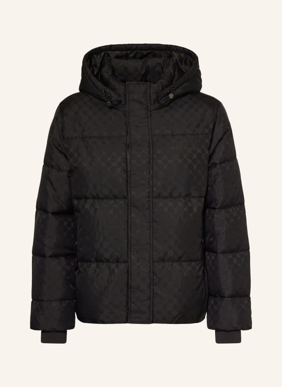 DAILY PAPER Quilted jacket with detachable hood BLACK