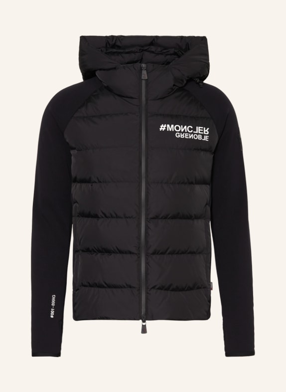 MONCLER GRENOBLE Down jacket in mixed materials BLACK