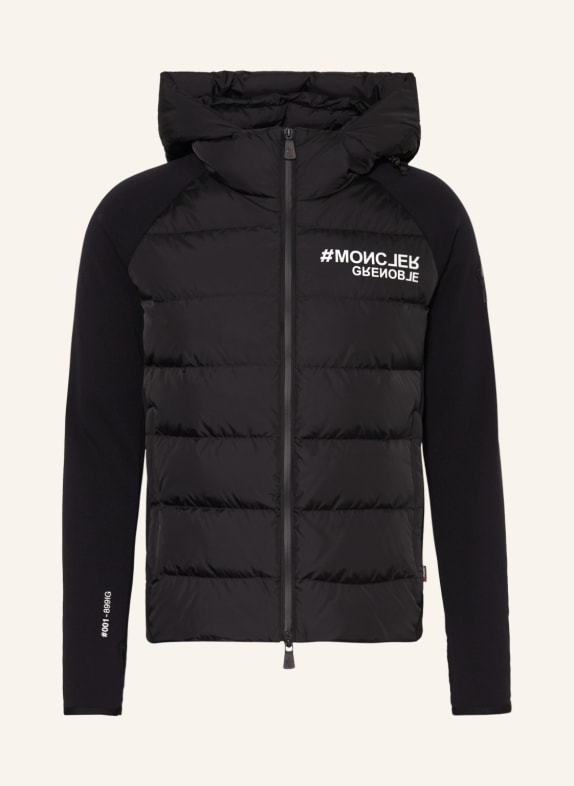 MONCLER GRENOBLE Kurtka puchowa z mieszanki materiałów CZARNY