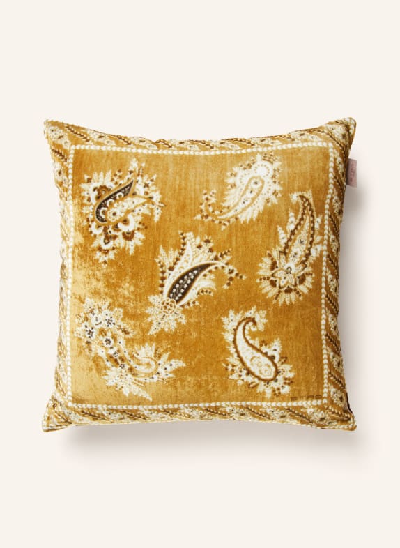 ETRO Home Decorative cushion DARK YELLOW/ CREAM/ COGNAC