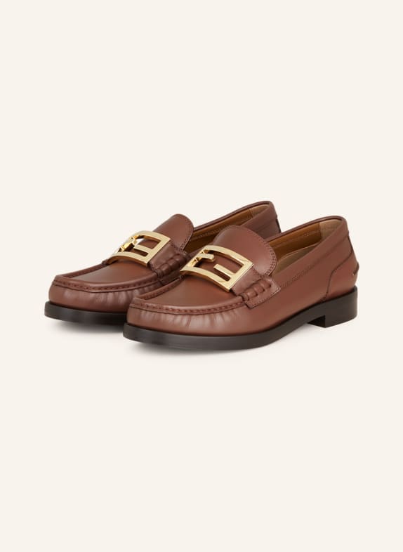 FENDI Loafers BROWN