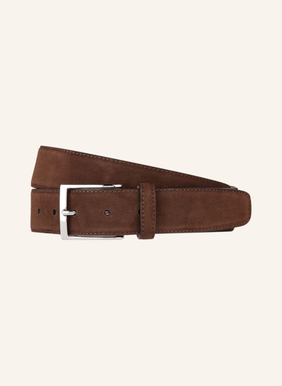 SIMONNOT-GODARD Leather belt DARK BROWN