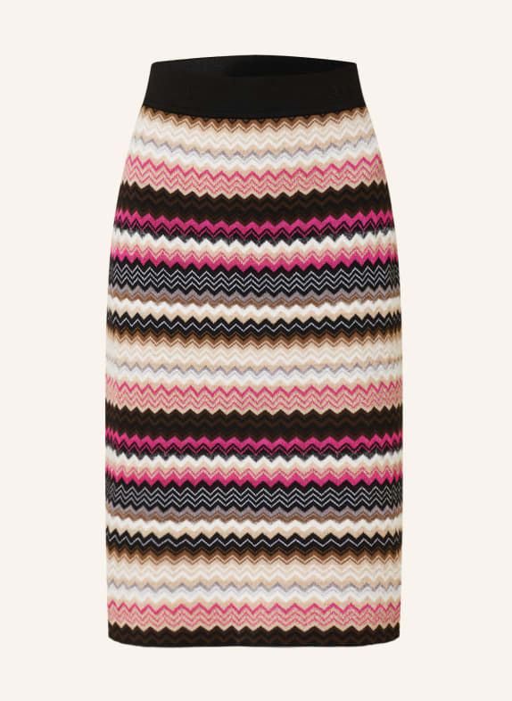 MISSONI Knit skirt PINK/ BLACK/ WHITE