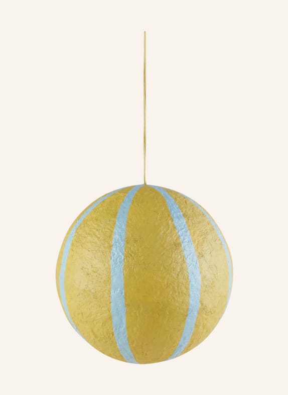 BROSTE COPENHAGEN Decorative pendant SPHERE XL YELLOW/ LIGHT BLUE
