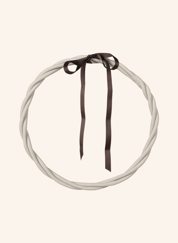 BROSTE COPENHAGEN Dekoanhänger BRAID CREME / BRAUN