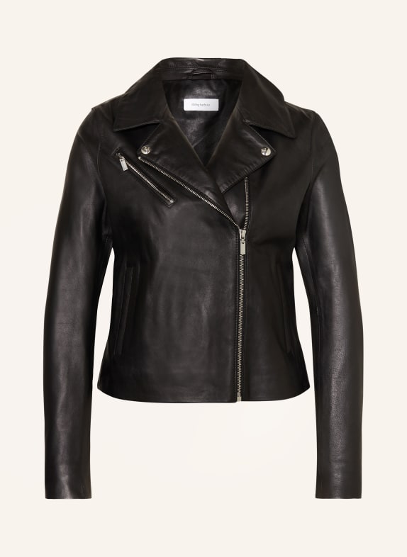 darling harbour Leather jacket BLACK