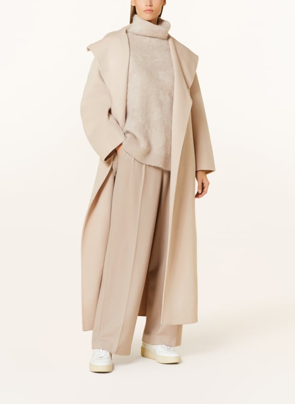 Calvin Klein Vlněný kabát BÉŽOVÁ
