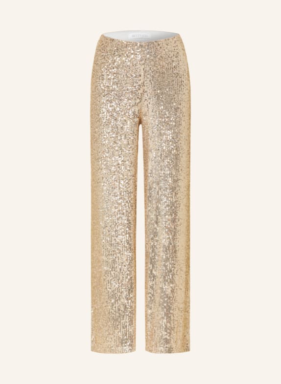 BETTY&CO Trousers with sequins GOLD