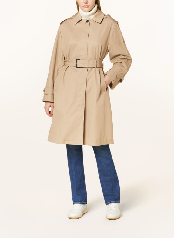 TOMMY HILFIGER Trench coat with detachable hood BEIGE