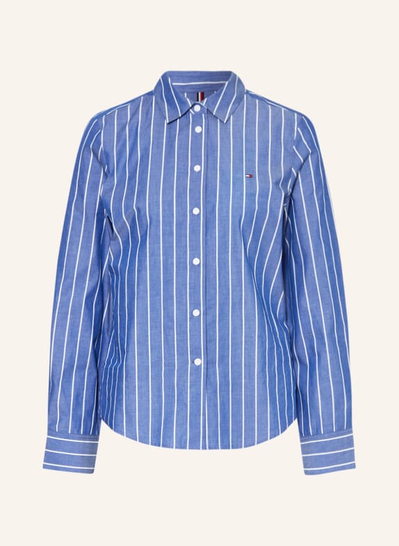 TOMMY HILFIGER Shirt blouse BLUE/ WHITE