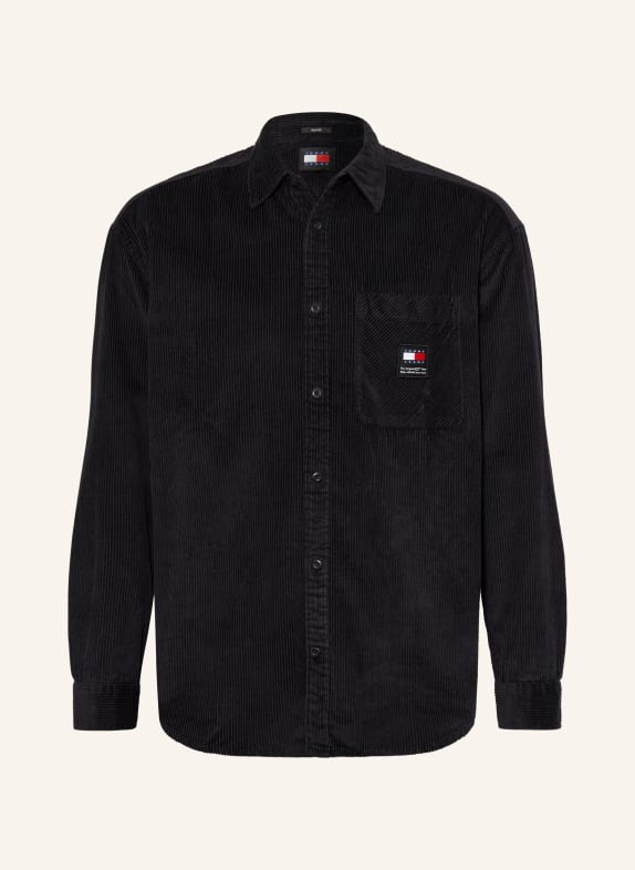 TOMMY JEANS Cord-Overshirt SCHWARZ