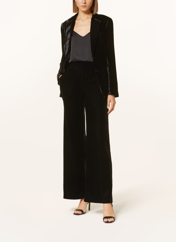 LAUREN RALPH LAUREN Marlene-broek van fluweel ZWART