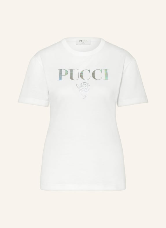 PUCCI T-Shirt WEISS/ SILBER