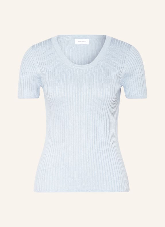 darling harbour Knit shirt with glitter thread LIGHT BLUE