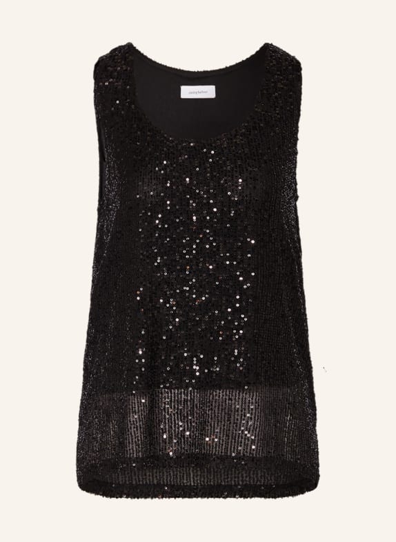 darling harbour Top with sequins BLACK