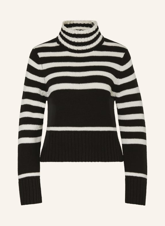 oui Pullover SCHWARZ/ ECRU