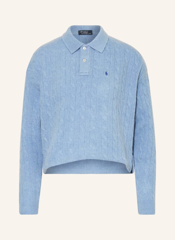 POLO RALPH LAUREN Knitted polo shirt BLUE