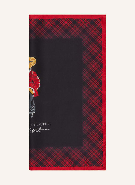 POLO RALPH LAUREN Seidentuch SCHWARZ/ ROT