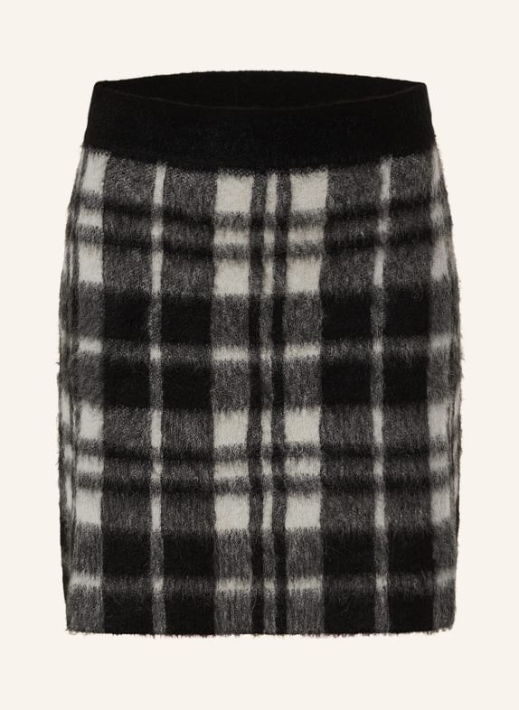 POLO RALPH LAUREN Knit skirt with alpaca BLACK/ CREAM