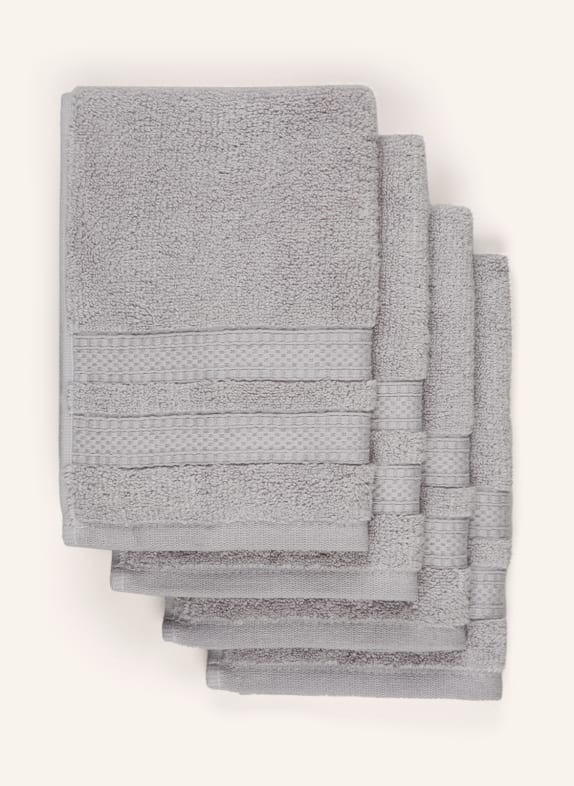 en VOGUE Set of 4 guest towels DUAL AIR LIGHT GRAY