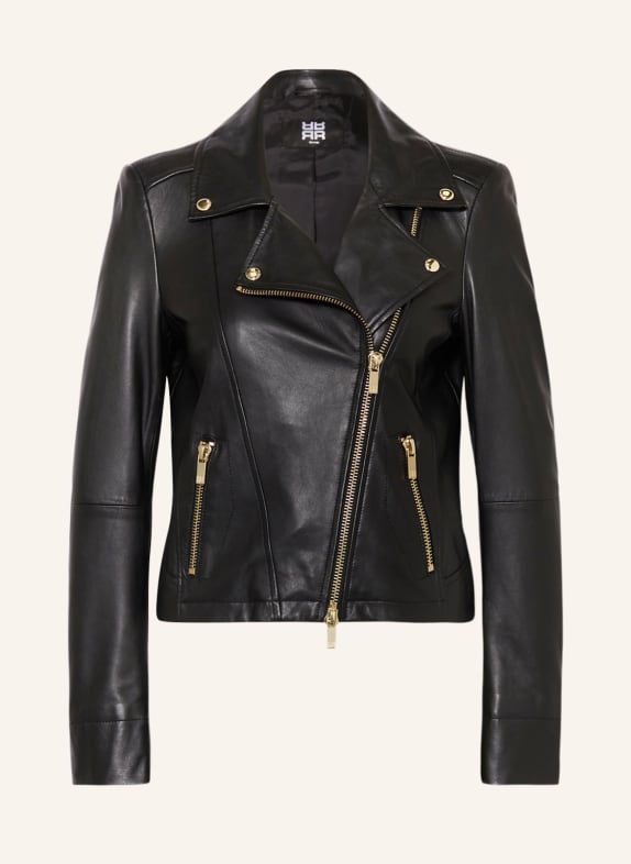 RIANI Leather jacket BLACK