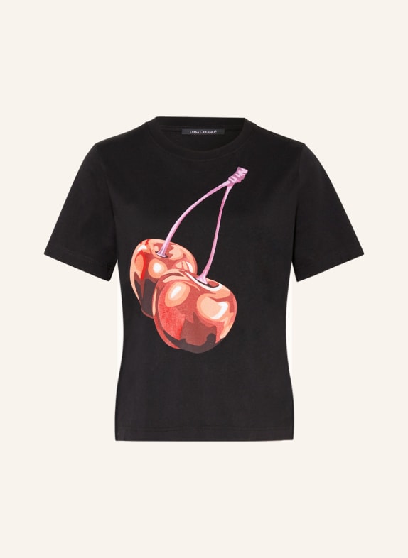 LUISA CERANO T-shirt BLACK/ DARK RED/ LIGHT RED