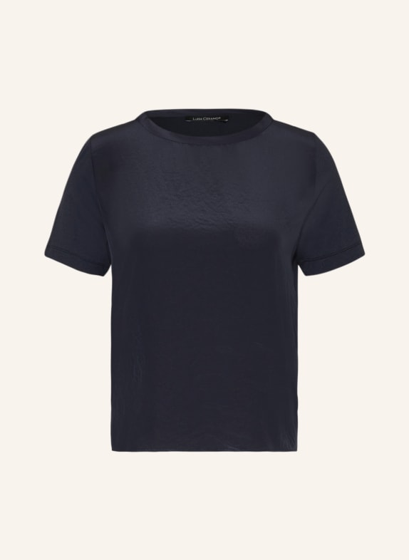 LUISA CERANO T-shirt in mixed materials DARK BLUE