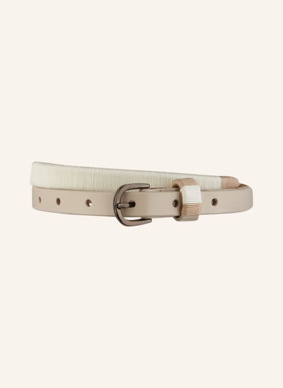LUISA CERANO Leather belt BEIGE