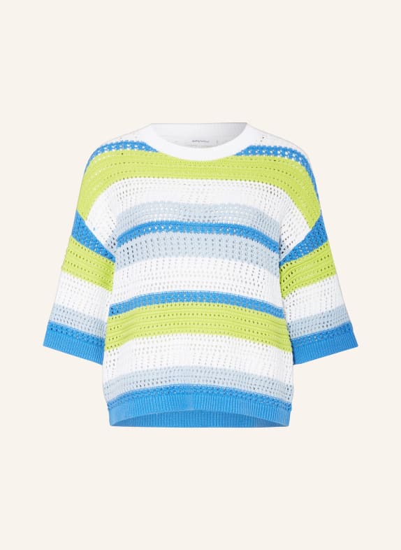 darling harbour Sweater WHITE/ BLUE/ NEON GREEN