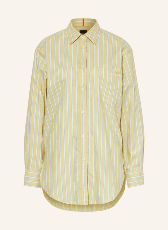 BOSS Shirt blouse BOSTUCCI YELLOW/ LIGHT BLUE/ WHITE
