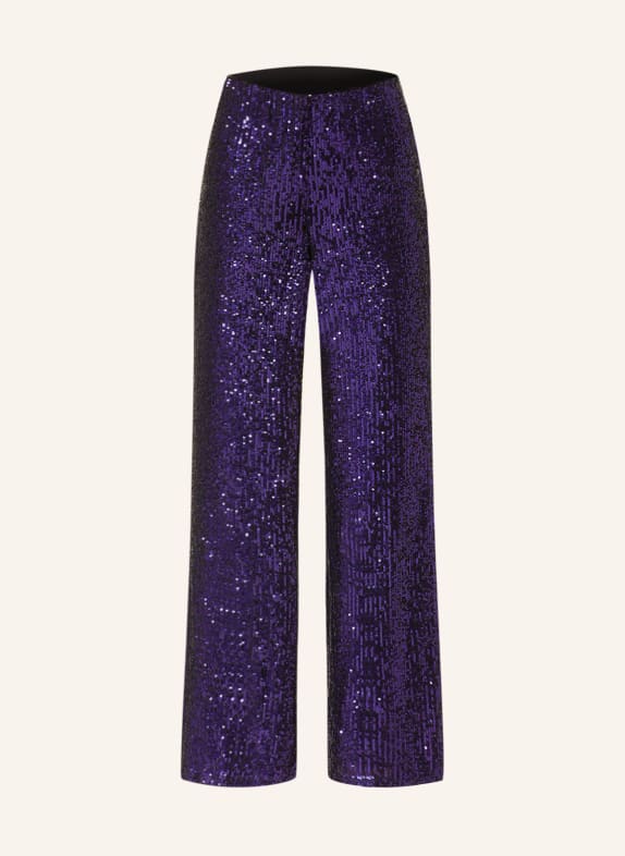 V by Vera Mont Wide leg trousers with sequins BLACK/ PURPLE