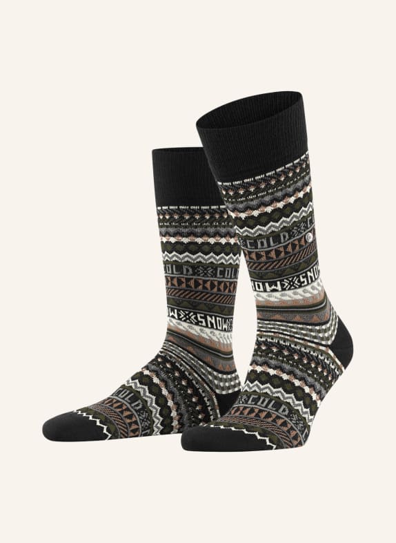 Burlington Skarpety SNOW ISLE 3000 BLACK