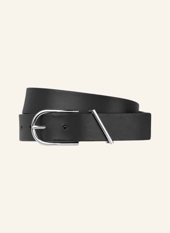 CLOSED Leather belt BLACK