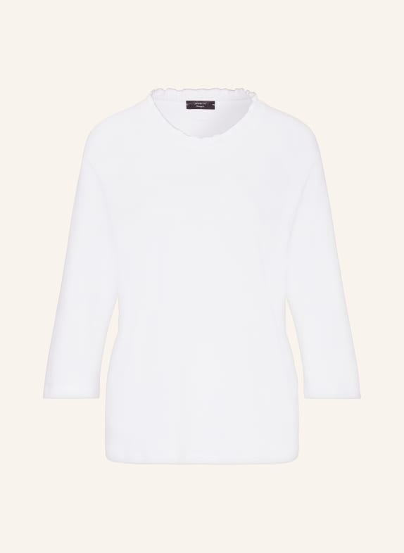 MARC CAIN Shirt mit 3/4-Arm und Glitzergarn 100 WHITE