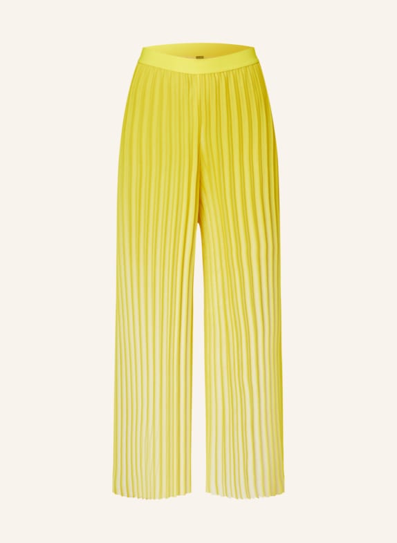 MARC CAIN Trousers with pleats 431 bright sulphur