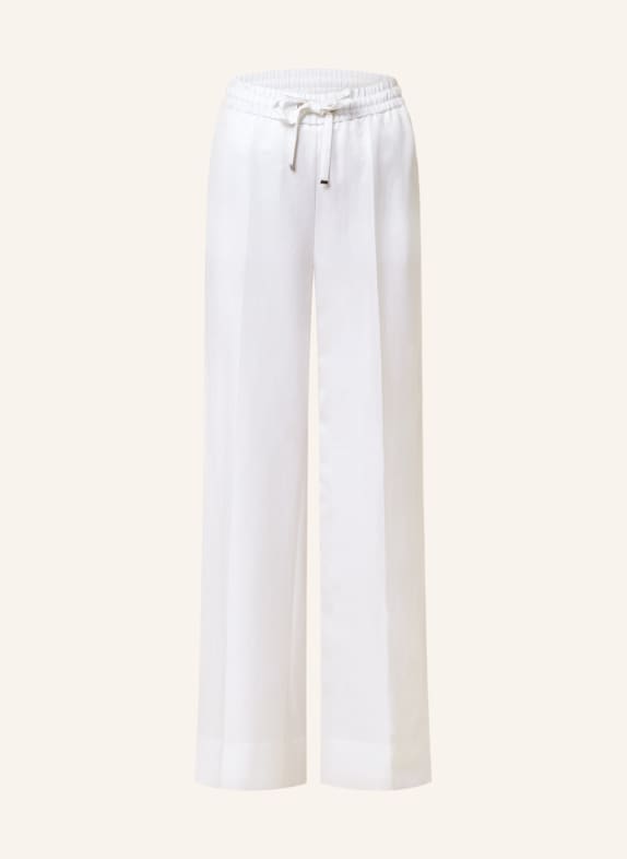 BOSS Trousers TABUTA in jogger style with linen CREAM