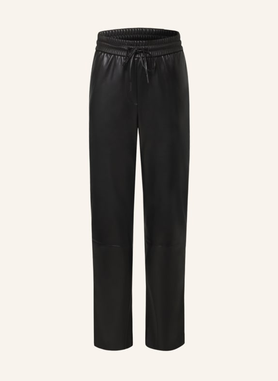 Juvia Trousers ROSA in leather look BLACK