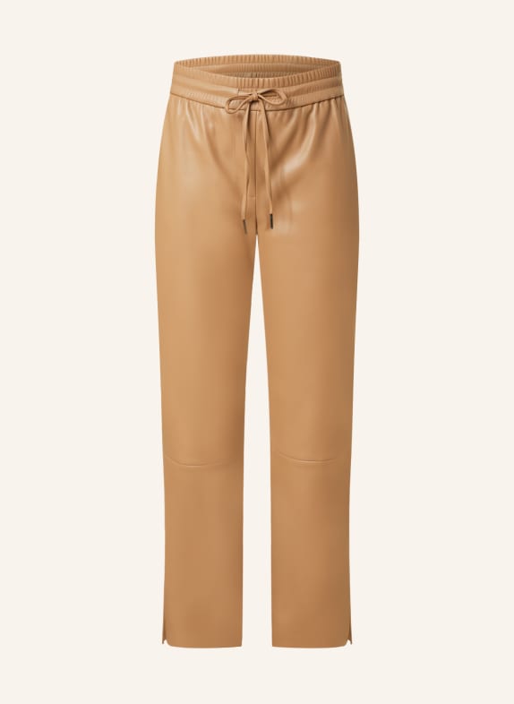 Juvia Trousers ROSA in leather look BROWN