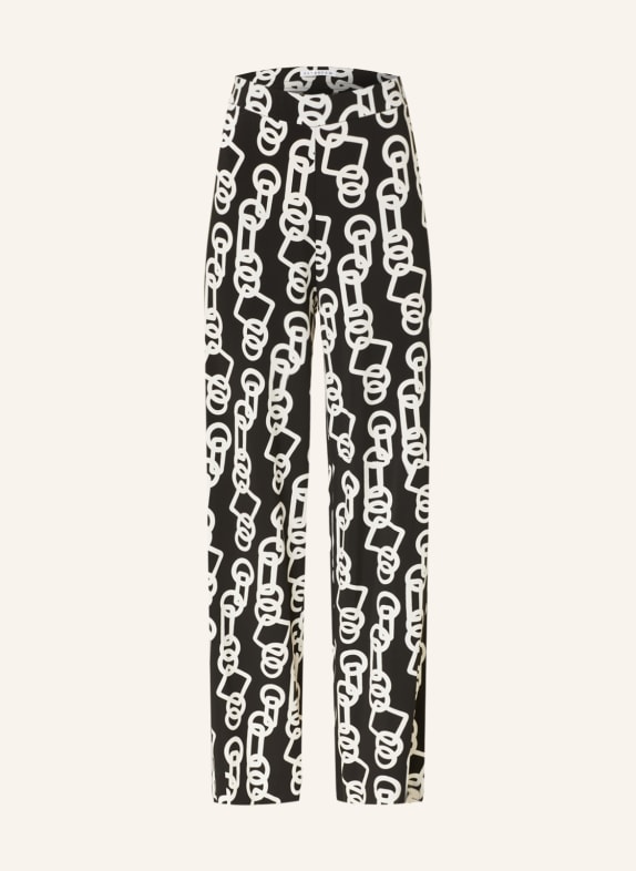 MAC DAYDREAM Wide leg trousers BEAUTY WHITE/ BLACK
