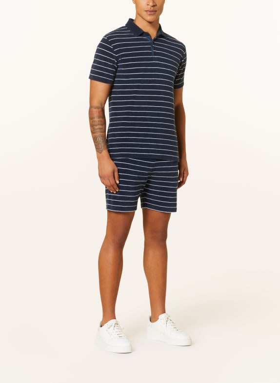 Juvia Frotté-poloshirt GASPAR MØRKEBLÅ / HVID