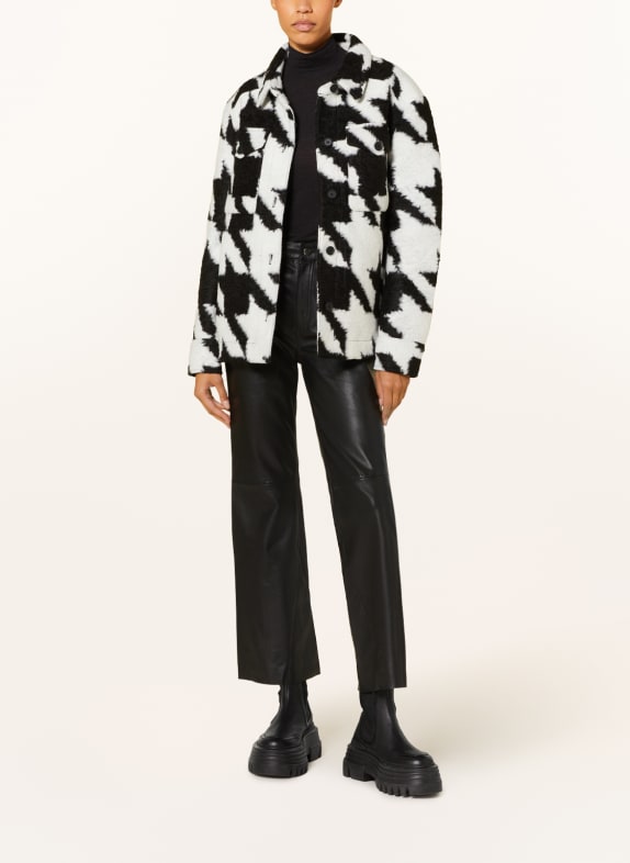 ALLSAINTS Overjacket ROSEY CZARNY/ BIAŁY
