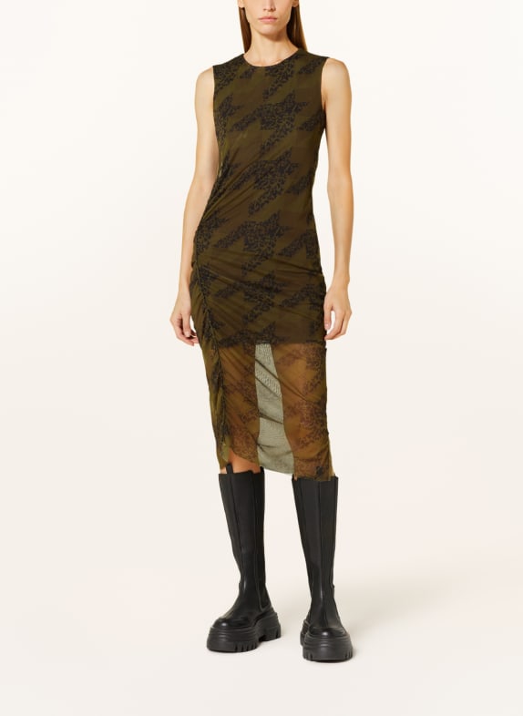 ALLSAINTS Kleid NORA TONI KHAKI/ SCHWARZ