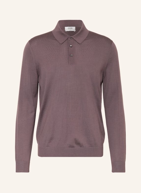 COS Knitted polo shirt LIGHT PURPLE